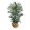 4ft. Areca Artificial Palm Tree in Boho Chic Handmade Natural Cotton Woven Planter with Tassels UV Resistant (Indoor/Outdoor)